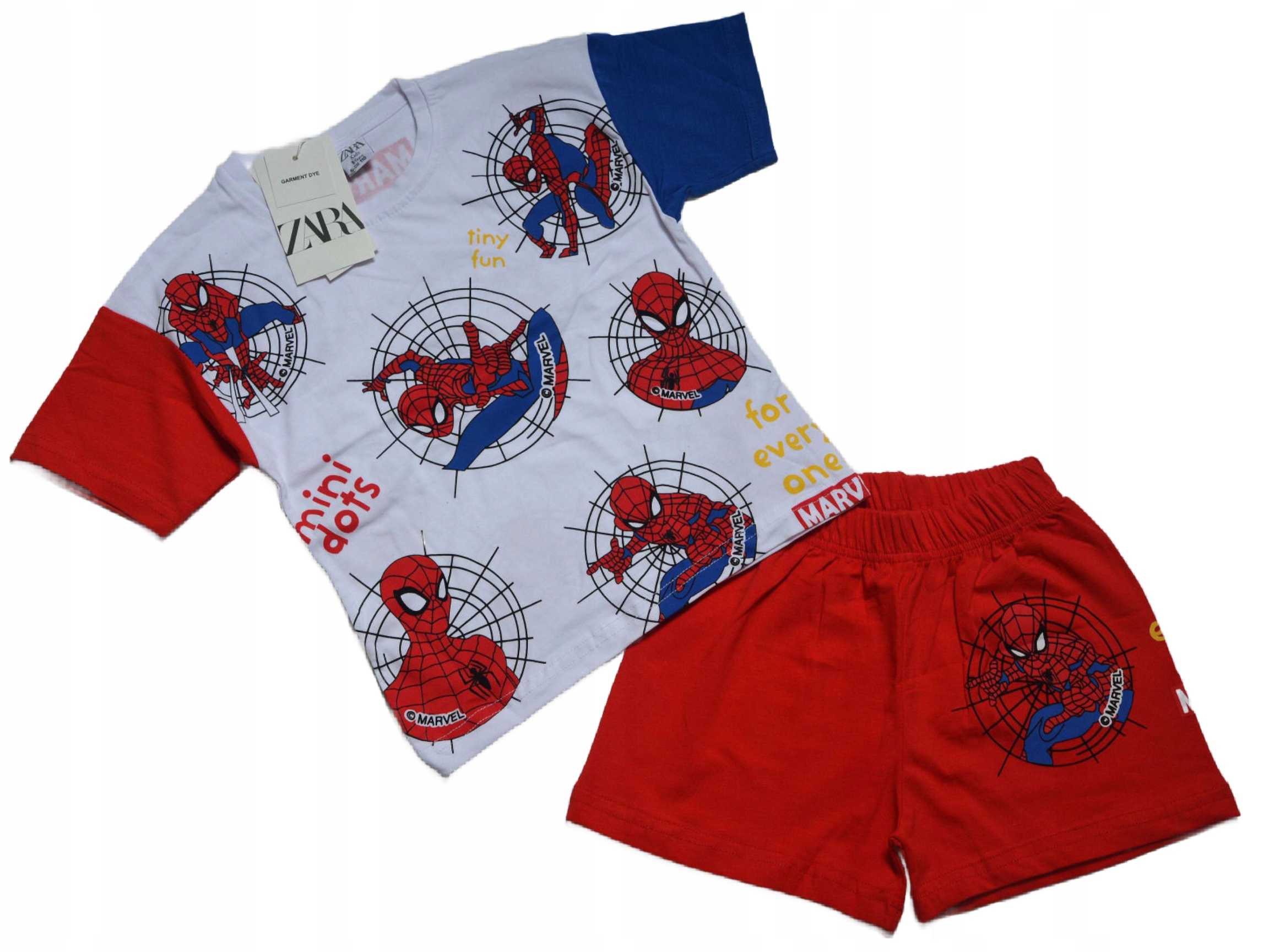 MARVEL komplet 122 7 lat SPIDERMAN bawełna Zara