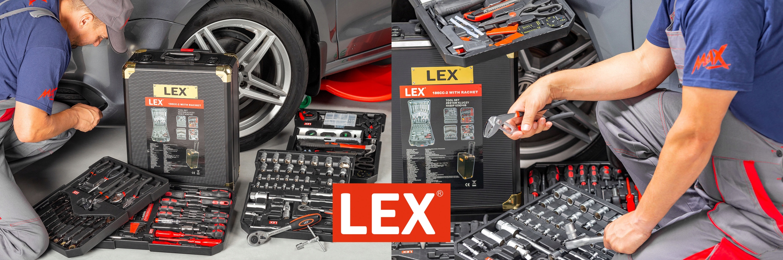 ZESTAW NARZEDZI 186 CZESCI GRZECHOTKI WALIZKA Mark Lex