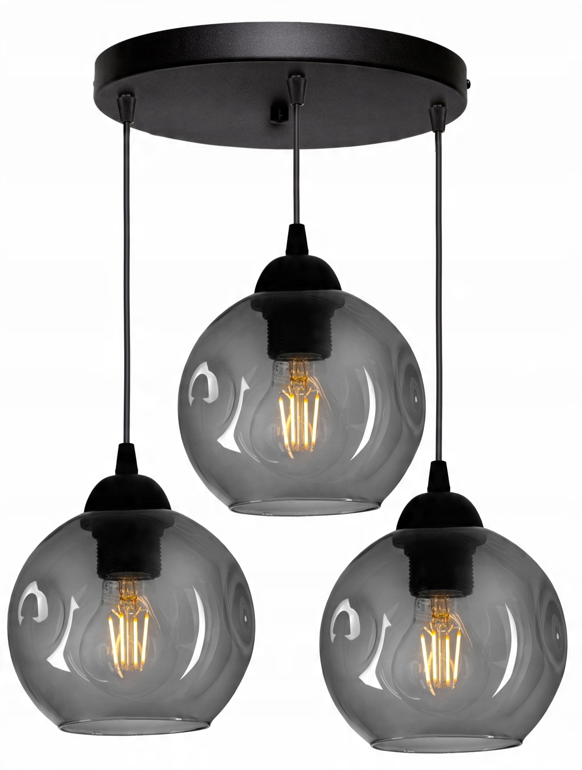 

Szklana Lampa Wisząca Sufitowa Żyrandol Kule Led