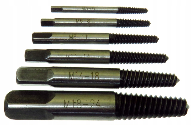 

Wykrętaki Do Zerwanych Śrub M3-M25 6szt. c9191