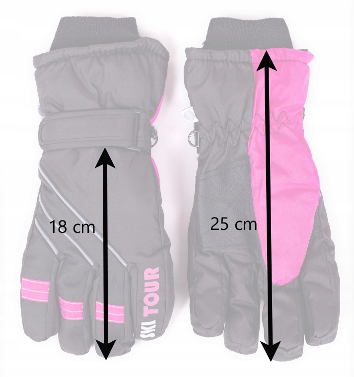 RĘKAWICZKI DZIEWCZĘCE PIĘCIOPALCZASTE 18CM Rodzaj pięciopalczaste