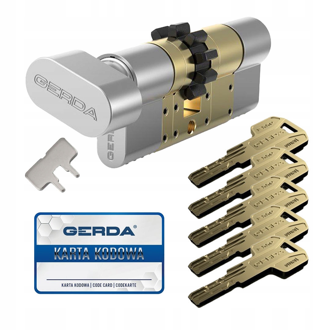 Vložka s knoflíkem Gerda Exxo Smart G30-61/30-61 ozubená Atest KL.6D nikl sat