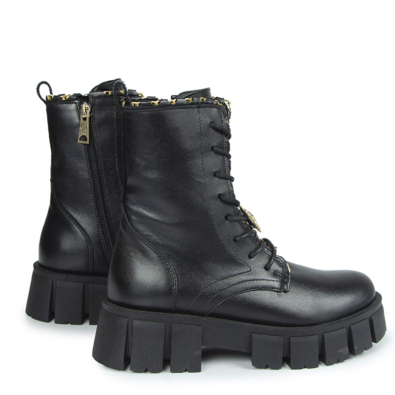 CARINII B8548 WORKERY TRAPERY SKÓRA LICO CZARNE 36 Płeć kobieta