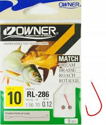 Haczyki Owner RL286 Sode Nr 12/0,12MM 70cm