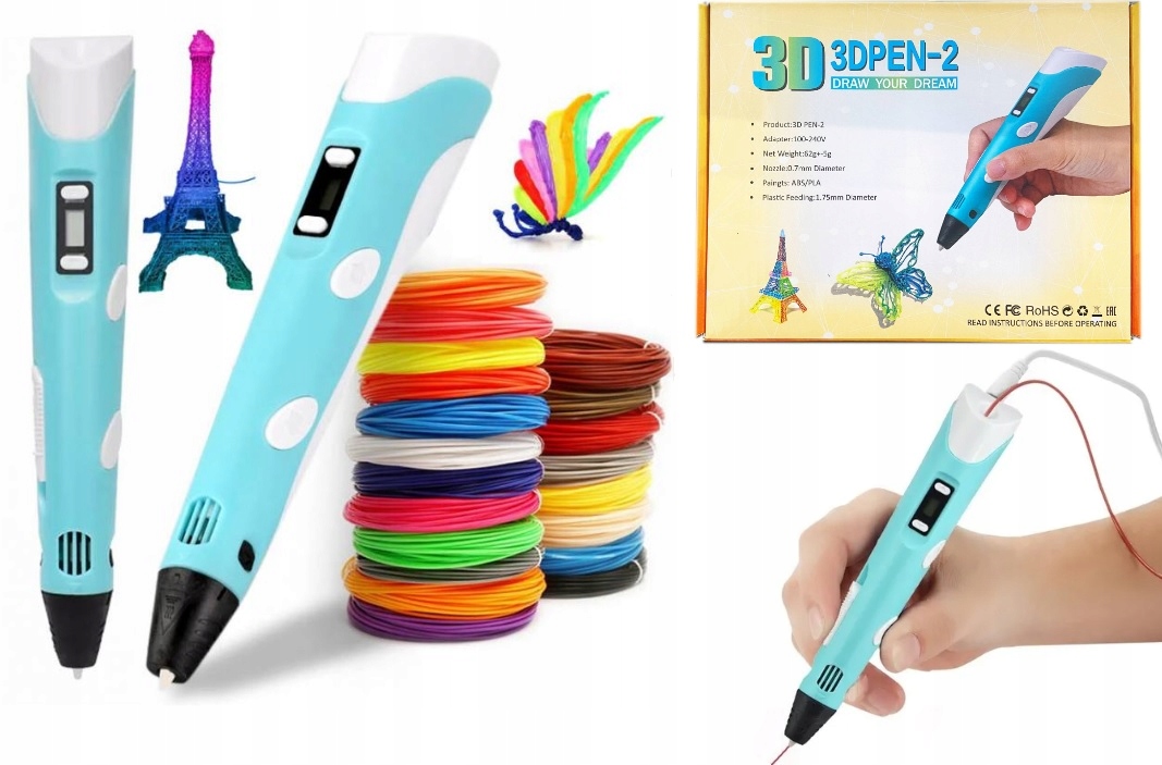 DŁUGOPIS DRUKARKA 3D MAGICZNY ZESTAW + WKŁADY