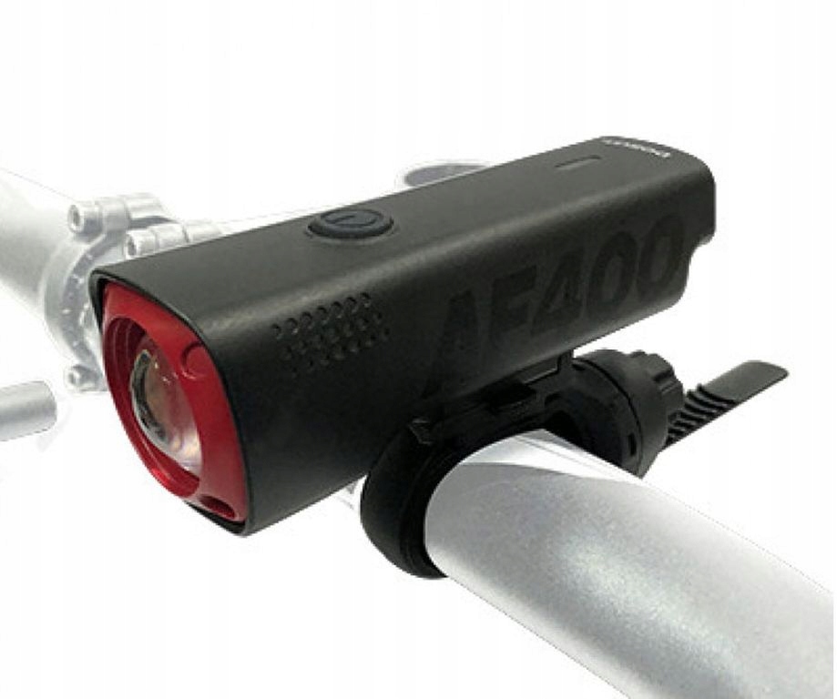 AF400 Lampka rowerowa przednia, 100Lux, tryb auto Rodzaj przednie