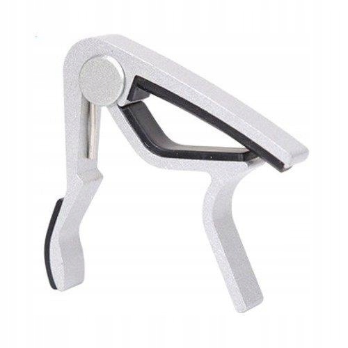 Kapodaster do gitar akustycznych, elektrycznych, basowych - srebrny