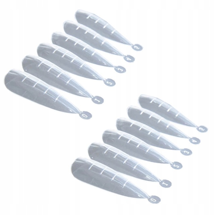 slay GÓRNE FORMY Szablony do przedłużania paznokci 120 szt clear MIGDAŁ