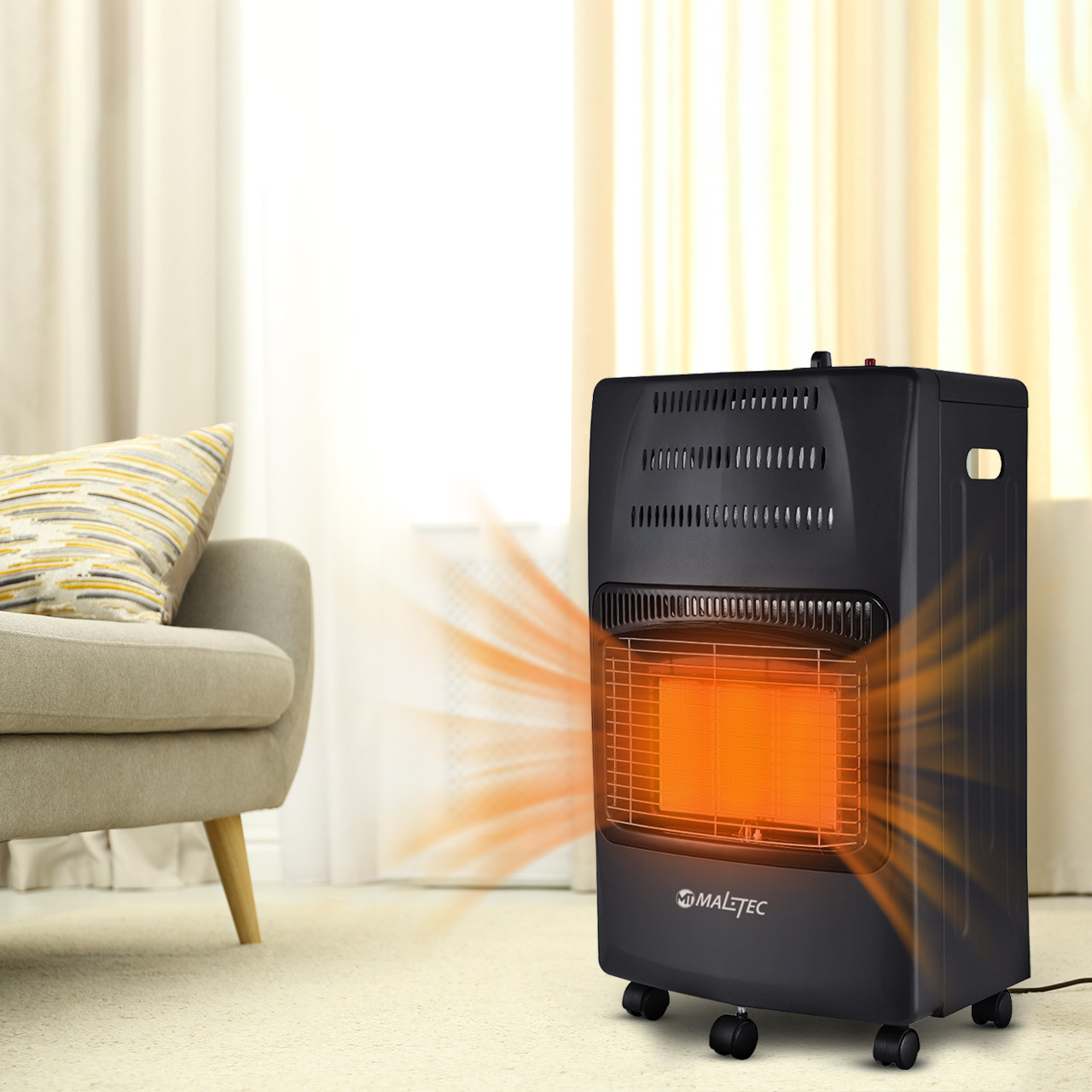 WYDAJNY PIECYK GAZOWY NA BUTLĘ GRZEJNIK WĄŻ REDUKTOR ZESTAW XXL 4,2kW Kod producenta 109450