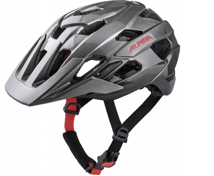 Cyklistická přilba Alpina Anzana Darksilver Black Red M 52-57 cm