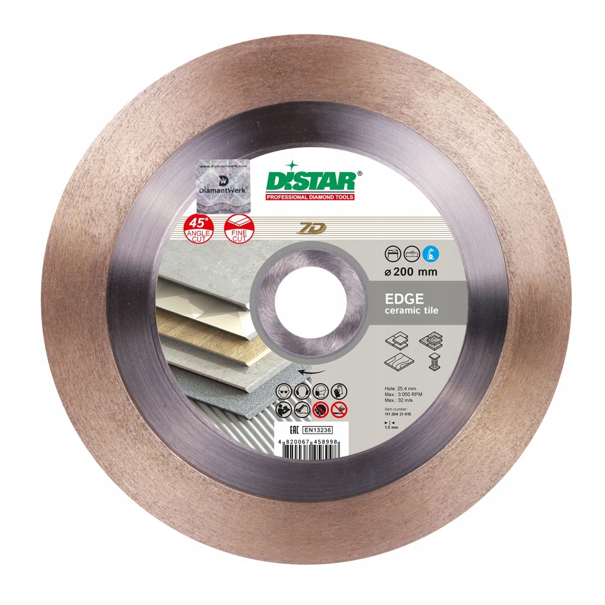 Distar Diamantový Kotouč Edge 230MM Pro Slinuté Dlažby 45st.