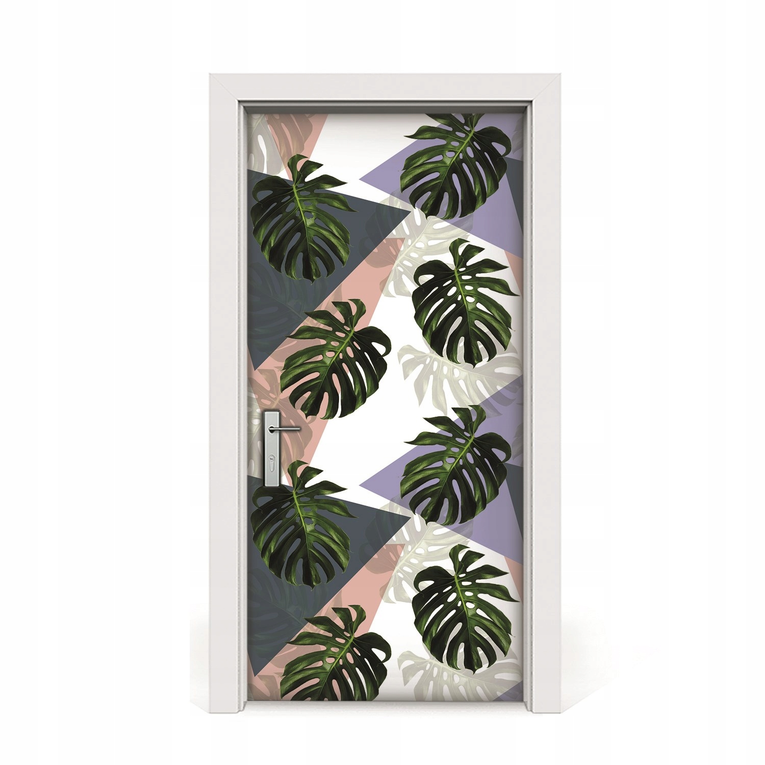 

Naklejka na drzwi okleina Monstera wzór 95x205