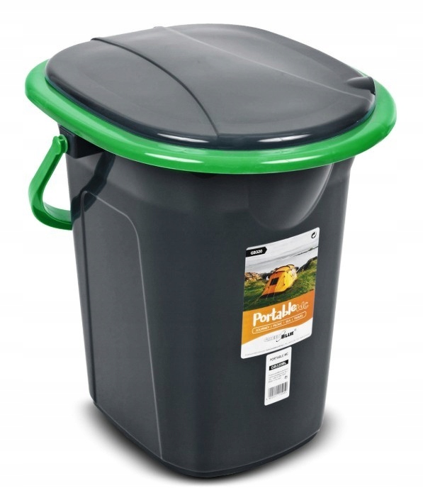 GreenBlue Toaleta turystyczna GB320BG czarno-zielona