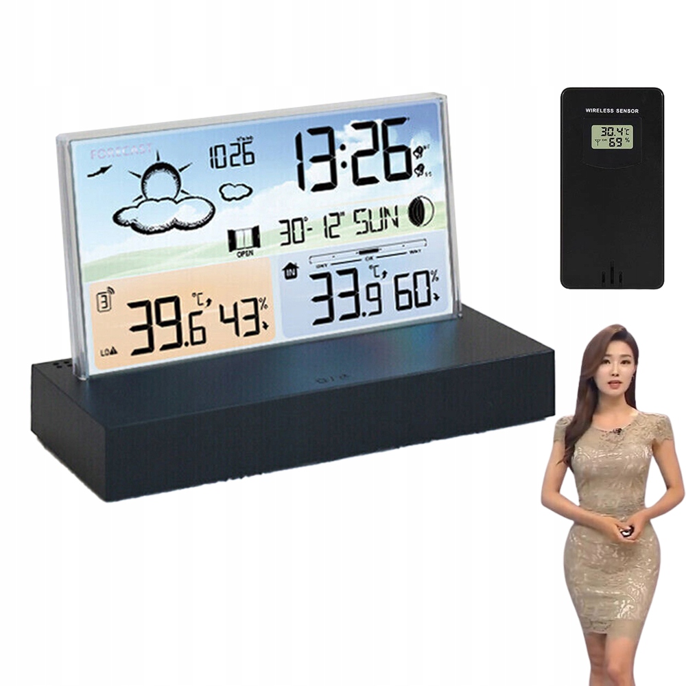 Bezdrátová Meteorologická Stanice S Venkovním Senzorem IPX4, Teploměr, Vlhkoměr