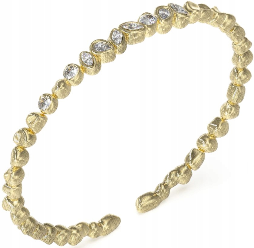 Módní Náramek Guess Panarea Bangle, Otevřená Řemínek S Krystaly