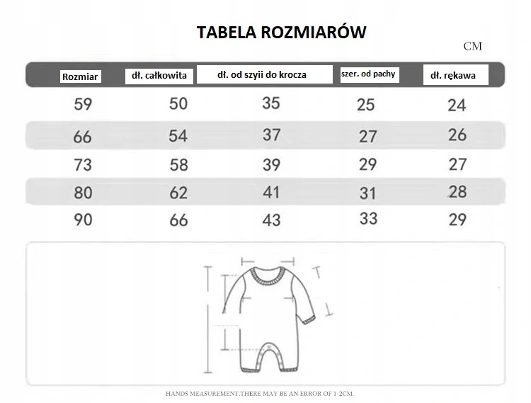 RAMPERSY ,PAJACYKI BEZ STÓPEK ,PIŻAMA roz 73 EAN (GTIN) 5903957254029