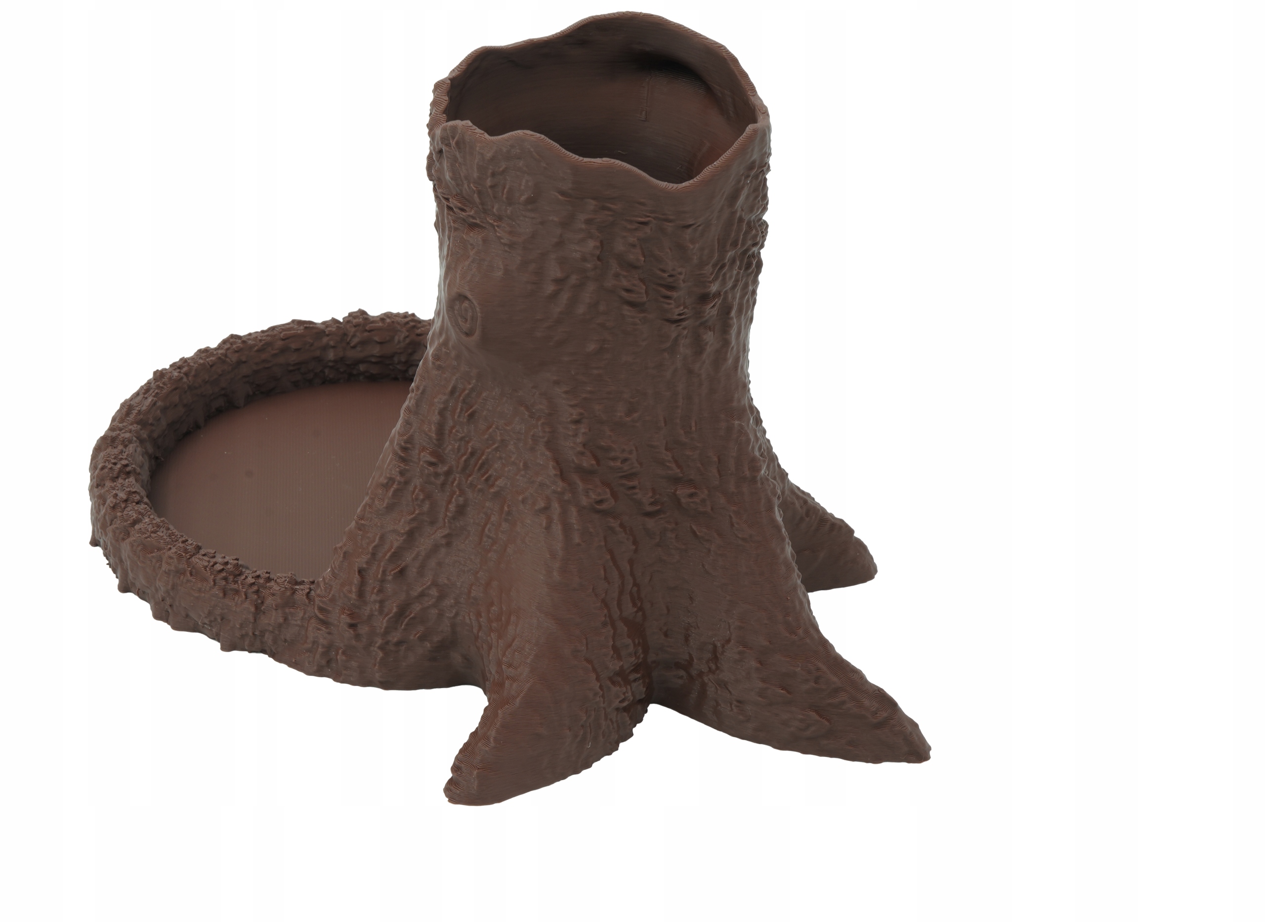 Korzeń Druida wieża do kości - Dice Tower Brązowy czekoladowy Materiał tworzywo sztuczne