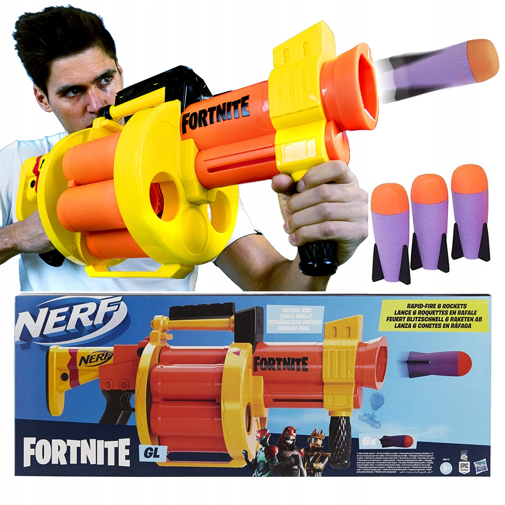 

Nerf Fortnite Gl Bazooka Ganatnik 6 Rakiet E8910