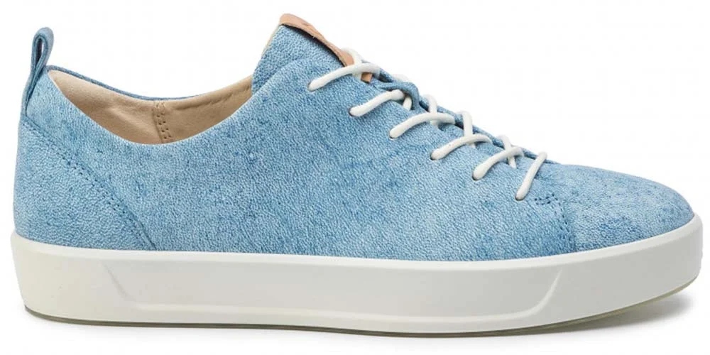 Ecco Dámské polobotky Soft 8 Ladies velikost 35 Modré kožené