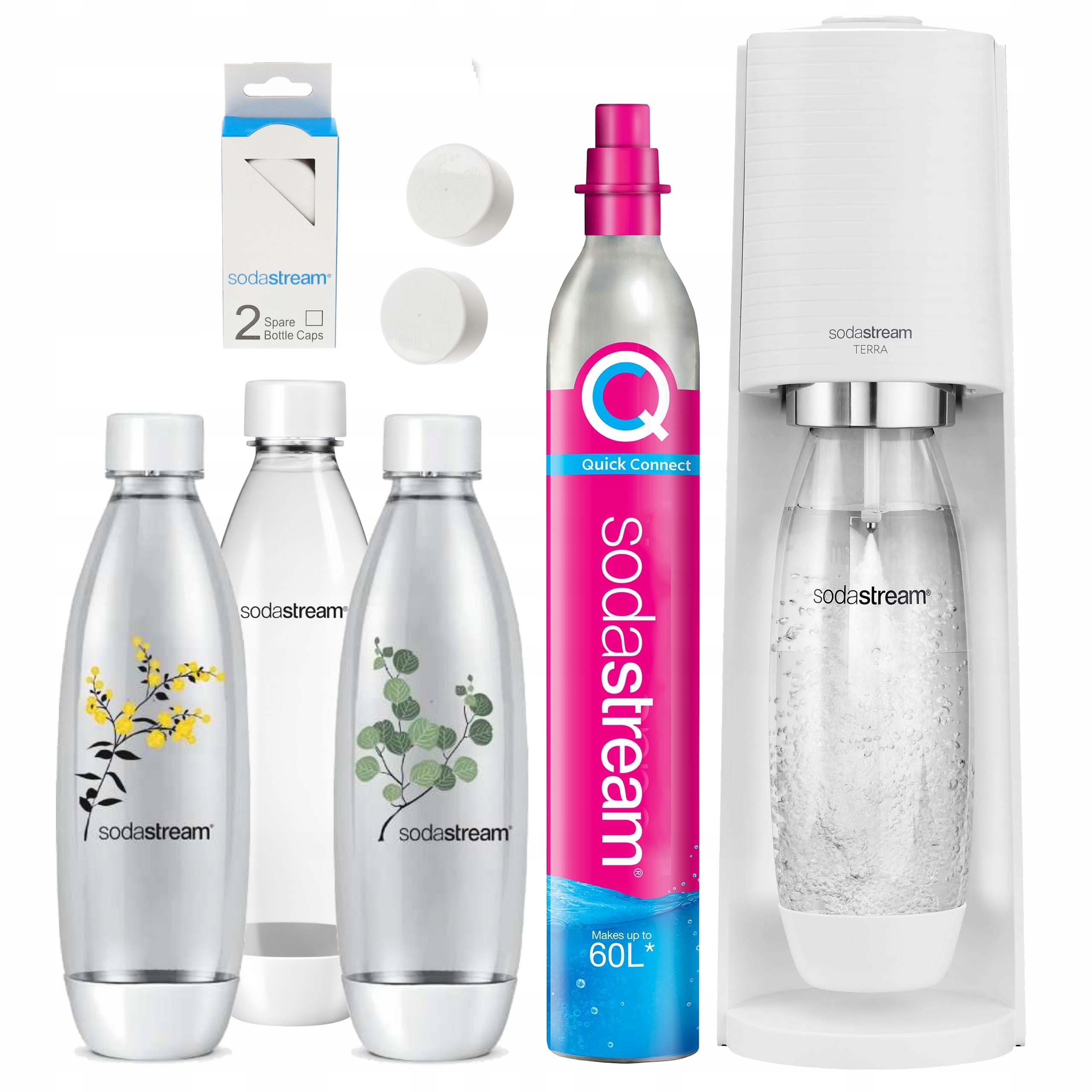 Sada 3 lahví Výrobník Sody Sodastream Terra