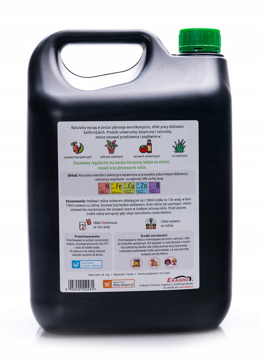 5L BioHumus Nawóz do Roślin Zielonych i Kwiatów EAN (GTIN) 5903240552221