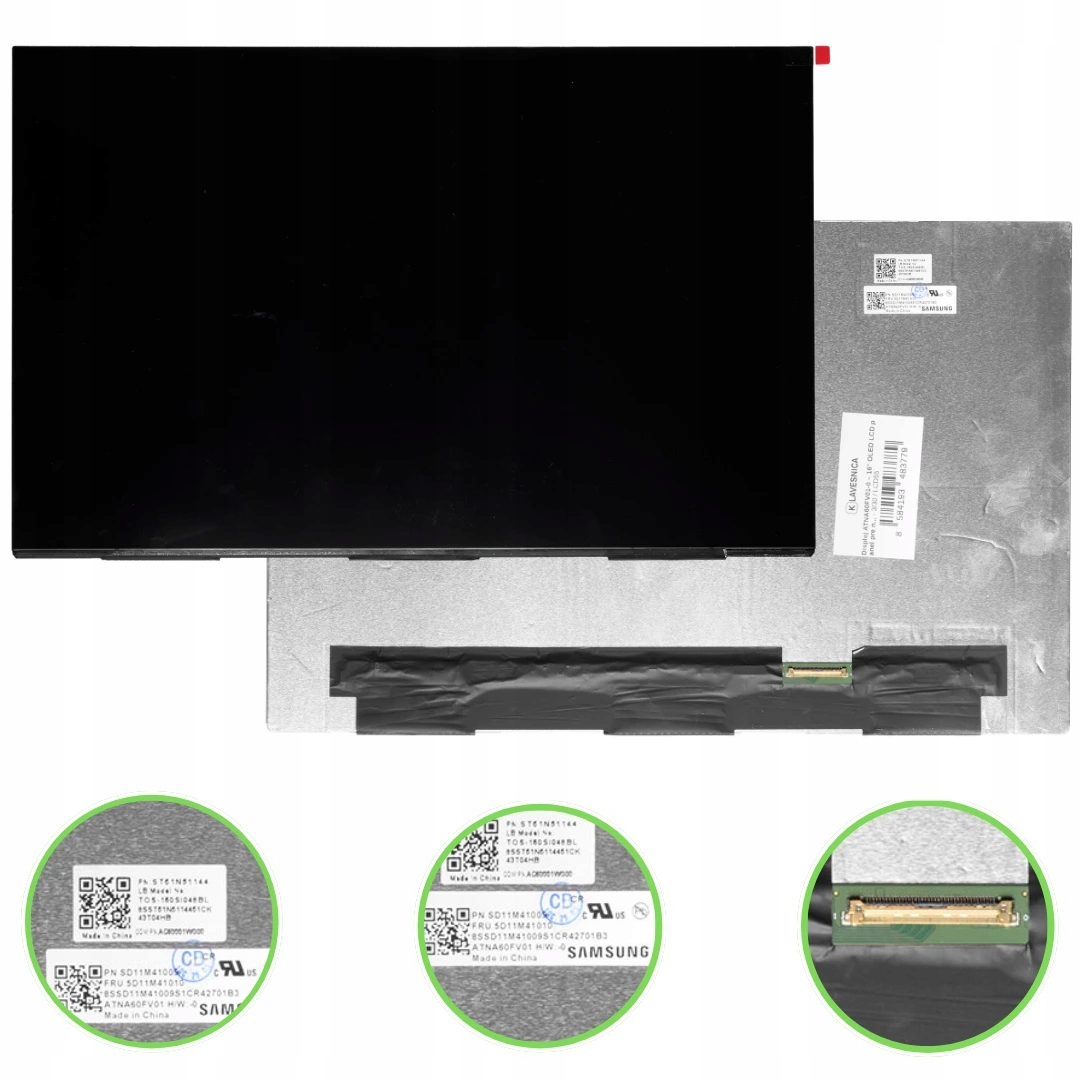 Displej ATNA60FV01-0 – 16" Oled LCD panel pre notebooky (350 cd/m², Led pod