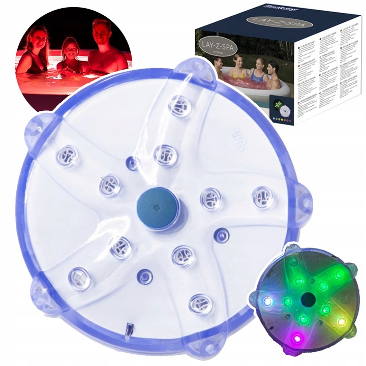 Vícebarevné Led osvětlení do bazénu a vířivky Bestway Lay Z Spa 60303