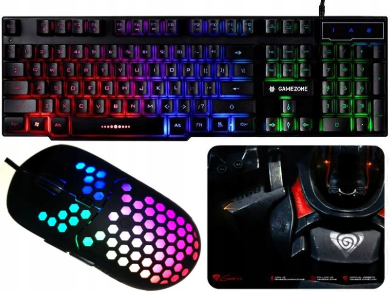 

Zestaw Gamingowy Klawiatura I Myszka Graczy Rgb