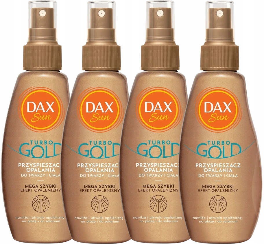 Dax Sun Urychlovač opálení na obličej a tělo Turbo Gold 200 Ml x 4
