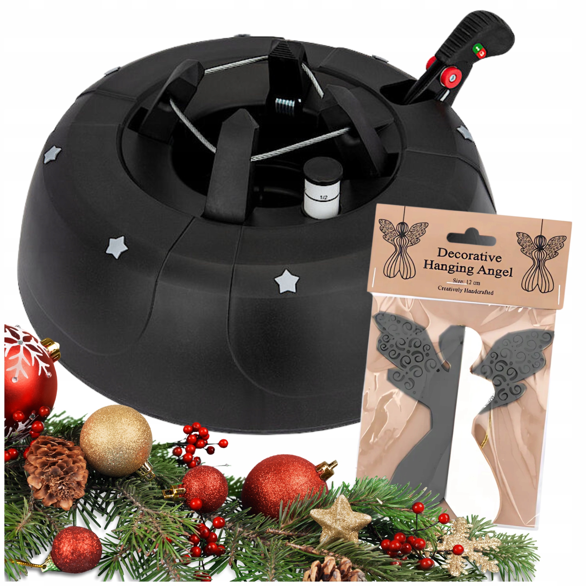 Podstavec pod vánoční stromeček Stojan na stromek 2,5 m Doplněk andílek z papíru