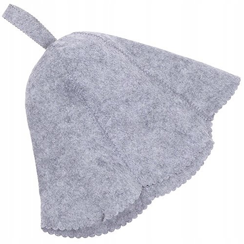 CZAPKA DO SAUNY BANI FILCOWA OCHRONNA SZARA WILGOĆ KAPELUSZ FILCOWY