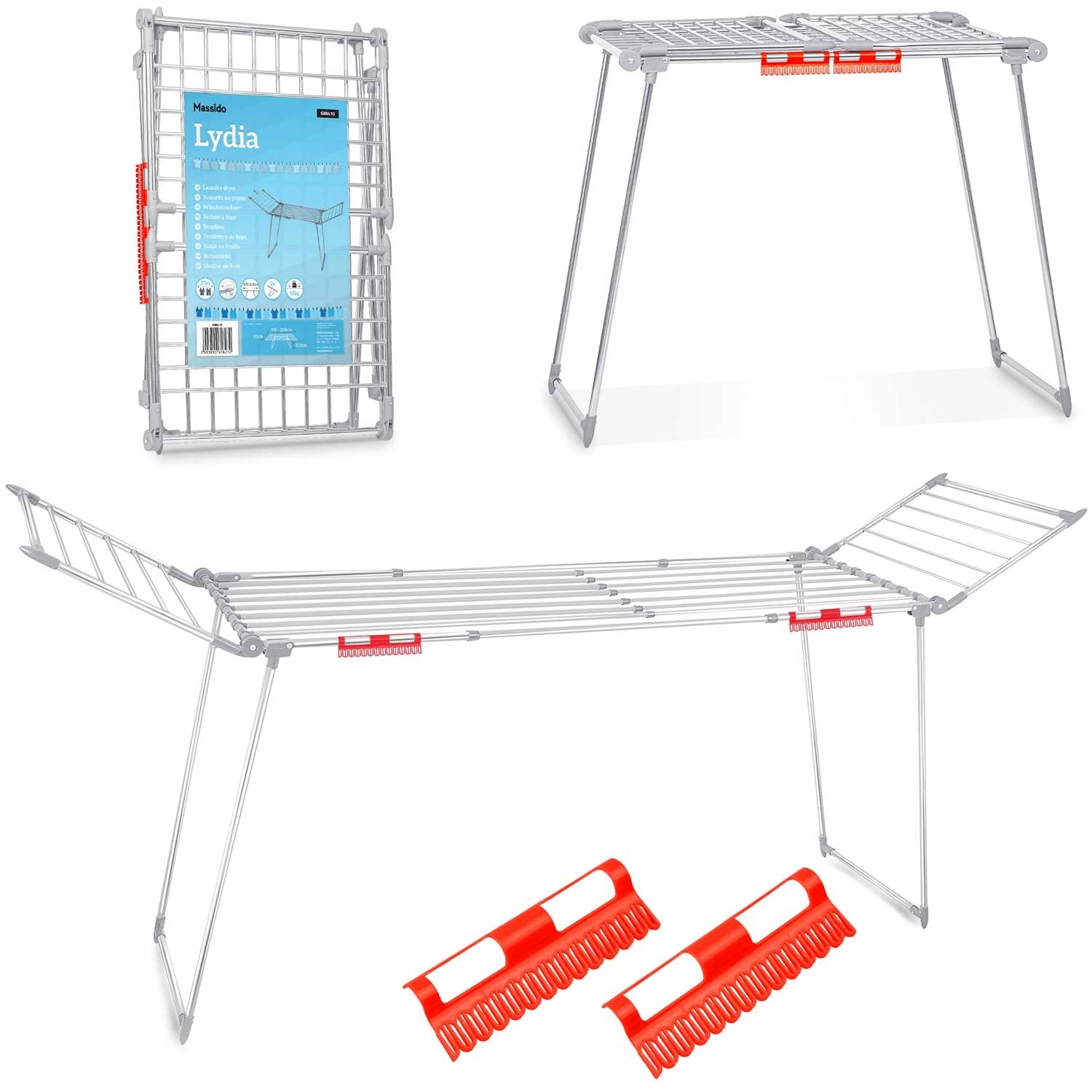 Levně Sušák Na Prádlo Rozkládací Velká Nerezová Balkonová Pokojová