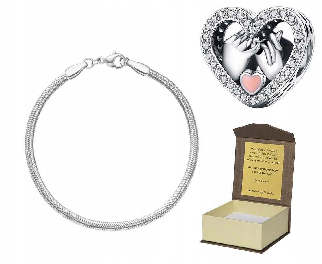 Stříbrný náramek Charms Bonus 21 cm B185