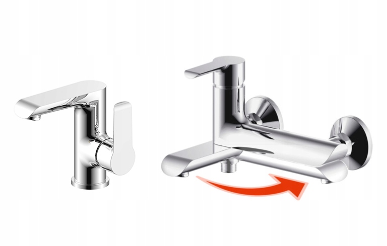 

Zestaw bateria prysznicowa Składana +umywalkowa Yo