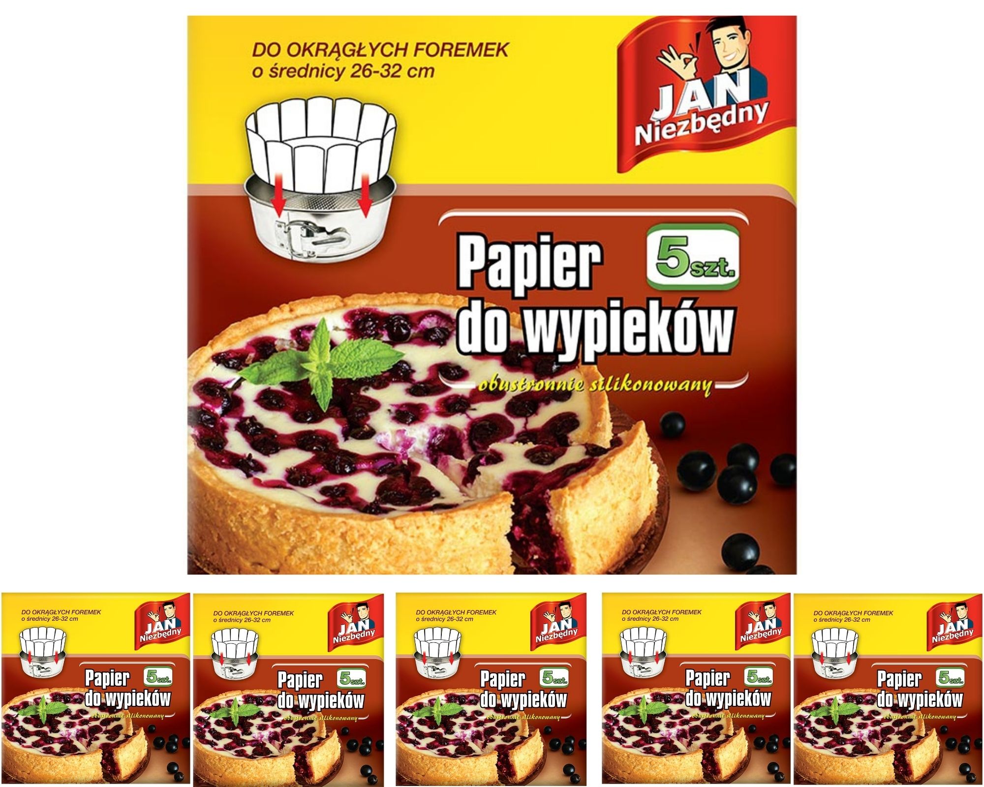 

Papier do wypieków okrągły Jan Niezbędny 30 sztuk