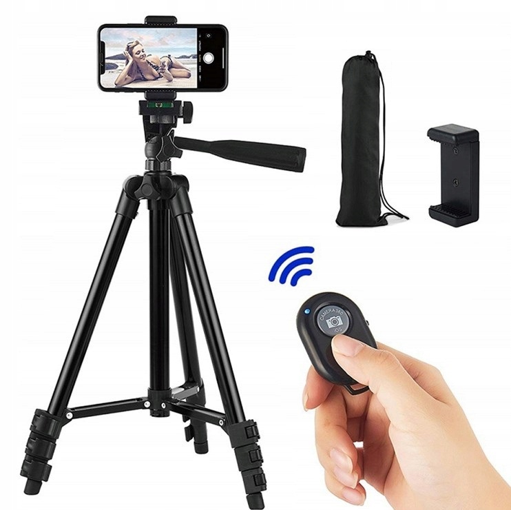 STATYW FOTOGRAFICZNY DO APARATU TELEFONU 102 cm + Pilot Bluetooth