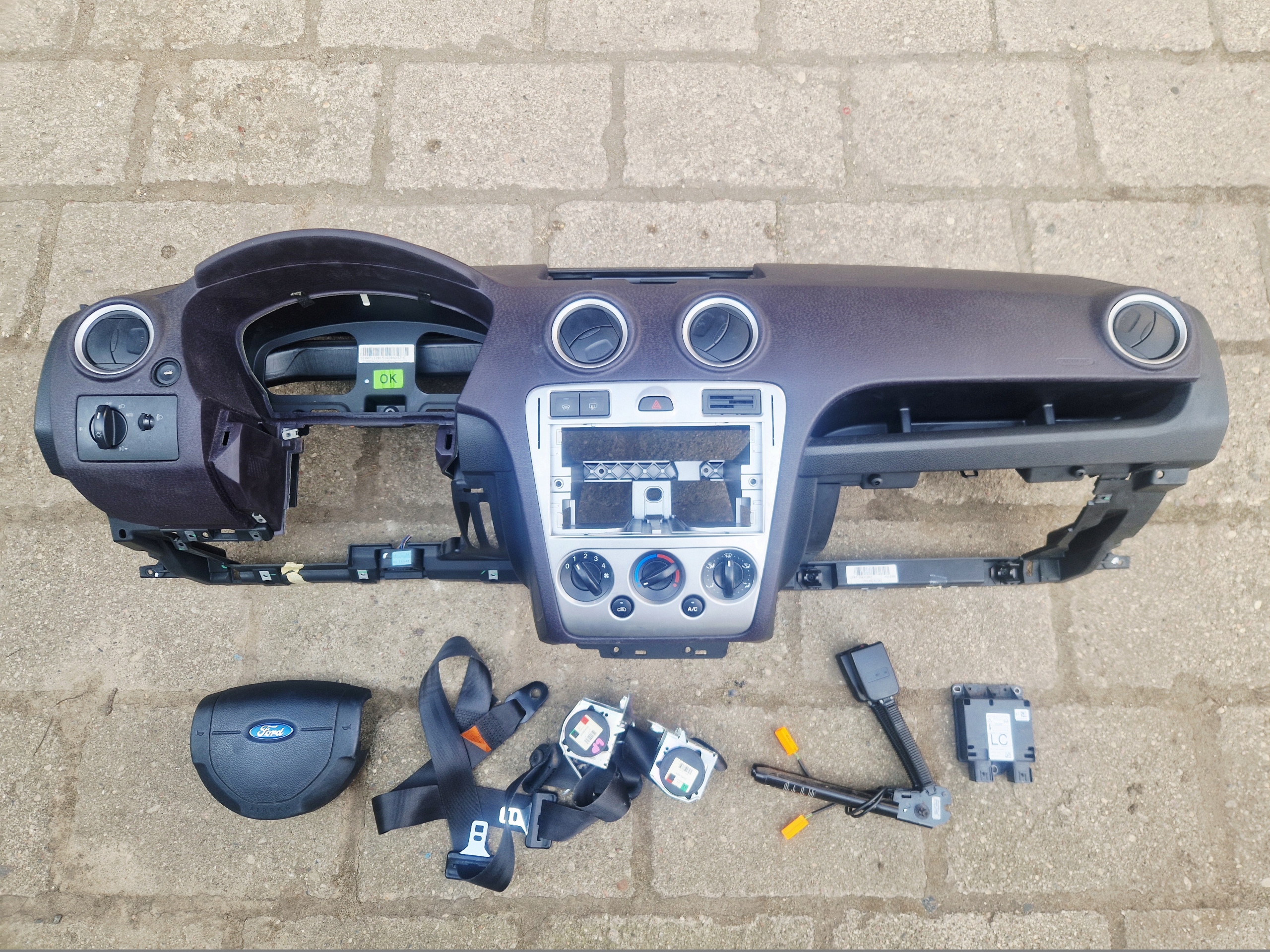 FORD FUSION MK1 LIFT dashboard console airbag SENSOR tension belts KOMPLET