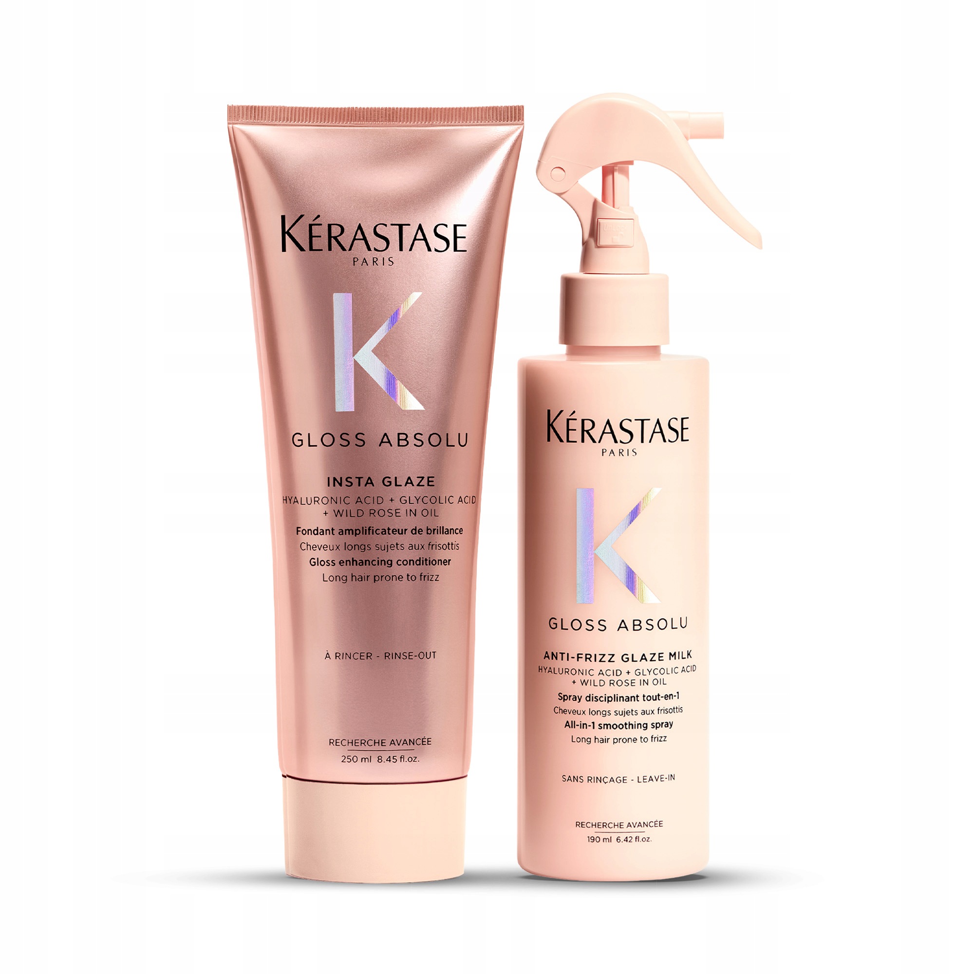 Kérastase Gloss Absolu Zestaw Do Puszących Się Włosów Krem Odżywka