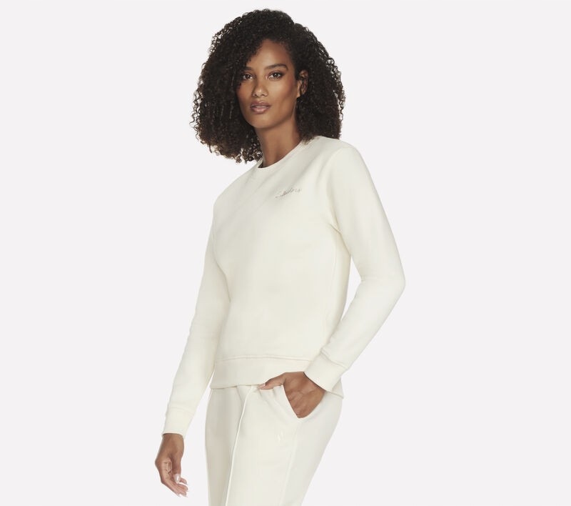 Mikina mikina Skechers Skech-Sweats Signature Pullover Crew krémová LT129