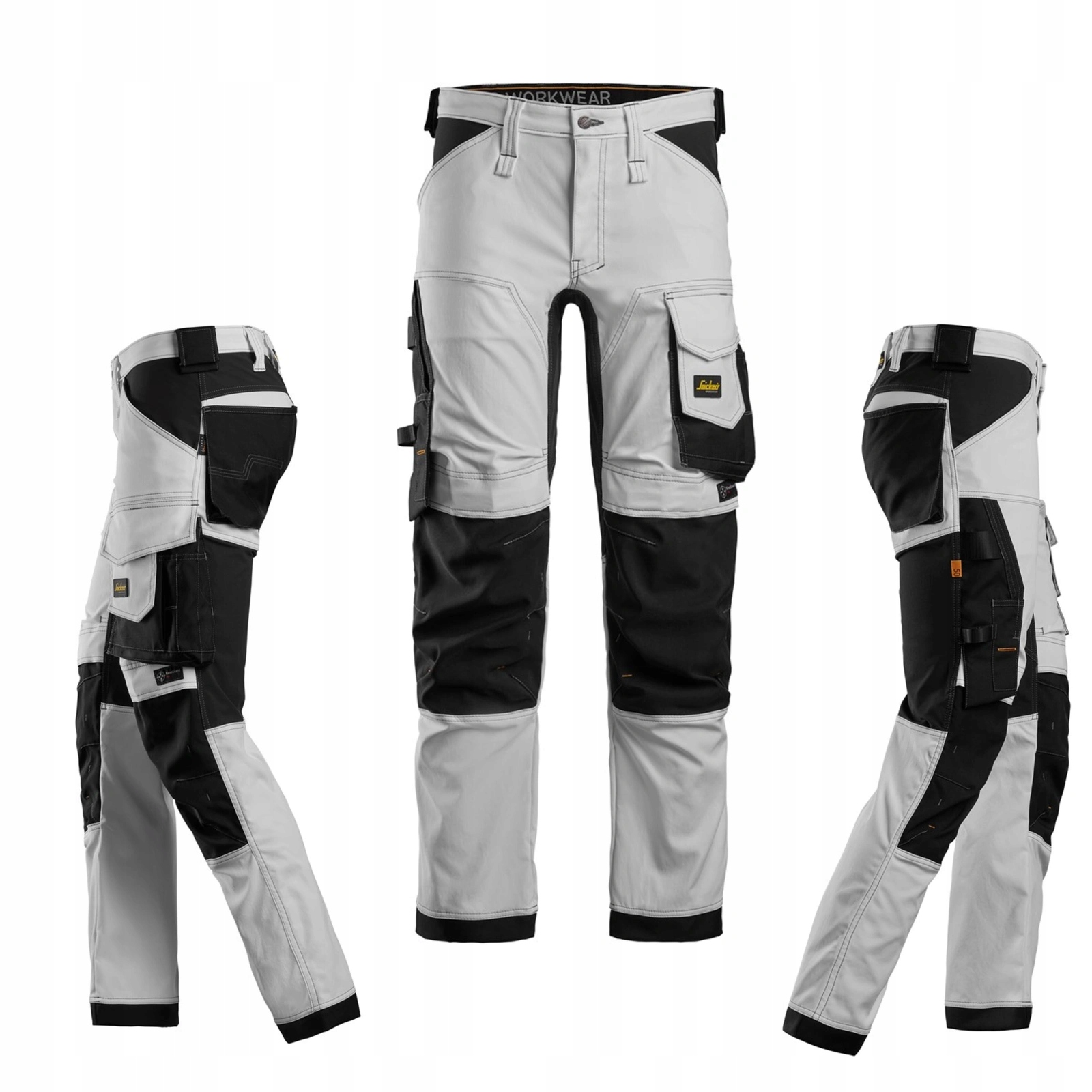 Spodnie robocze Snickers Stretch Allround elastyczne 6341 białe 54