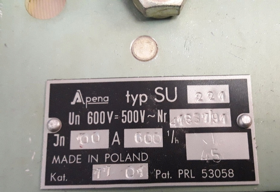 APENA STYCZNIK SU-221 220V DC Marka inny