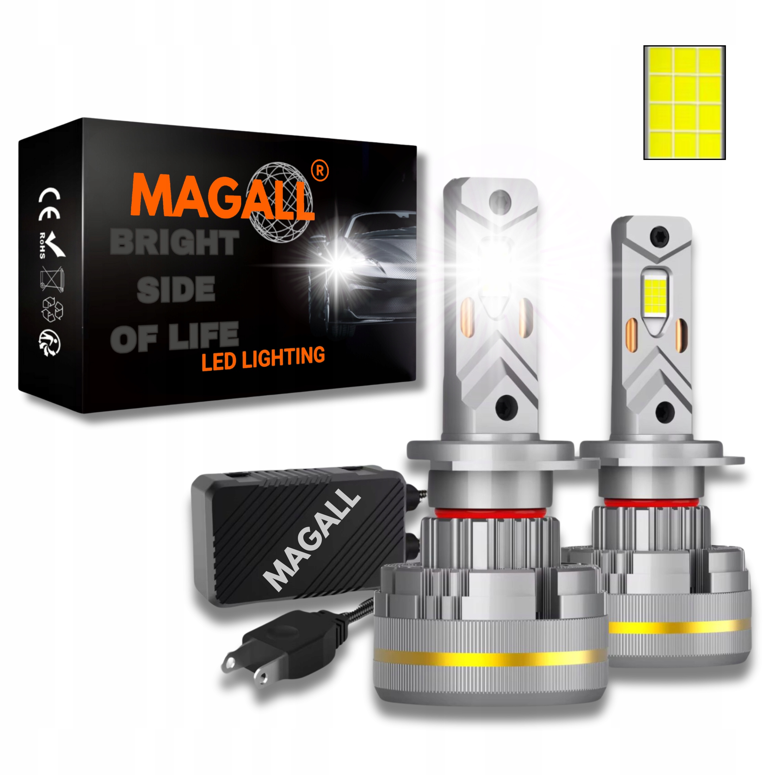 Žárovky H7 Led Canbus Magall Lucifer Velmi Silné Světlo 48000LM 200W