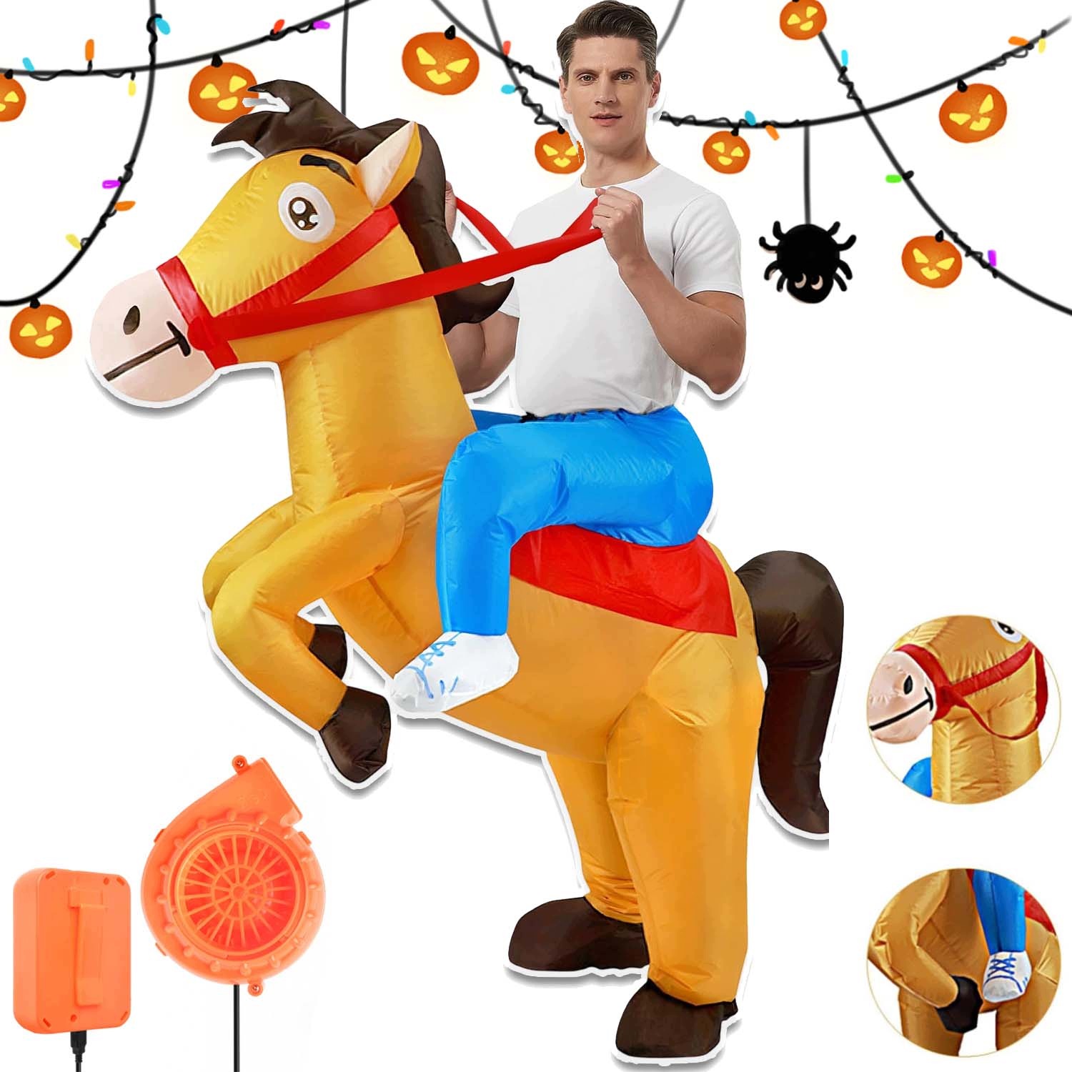 Nafukovací Kostým Koně Pro Cosplay Pro Děti 150-190 CM Na Halloween