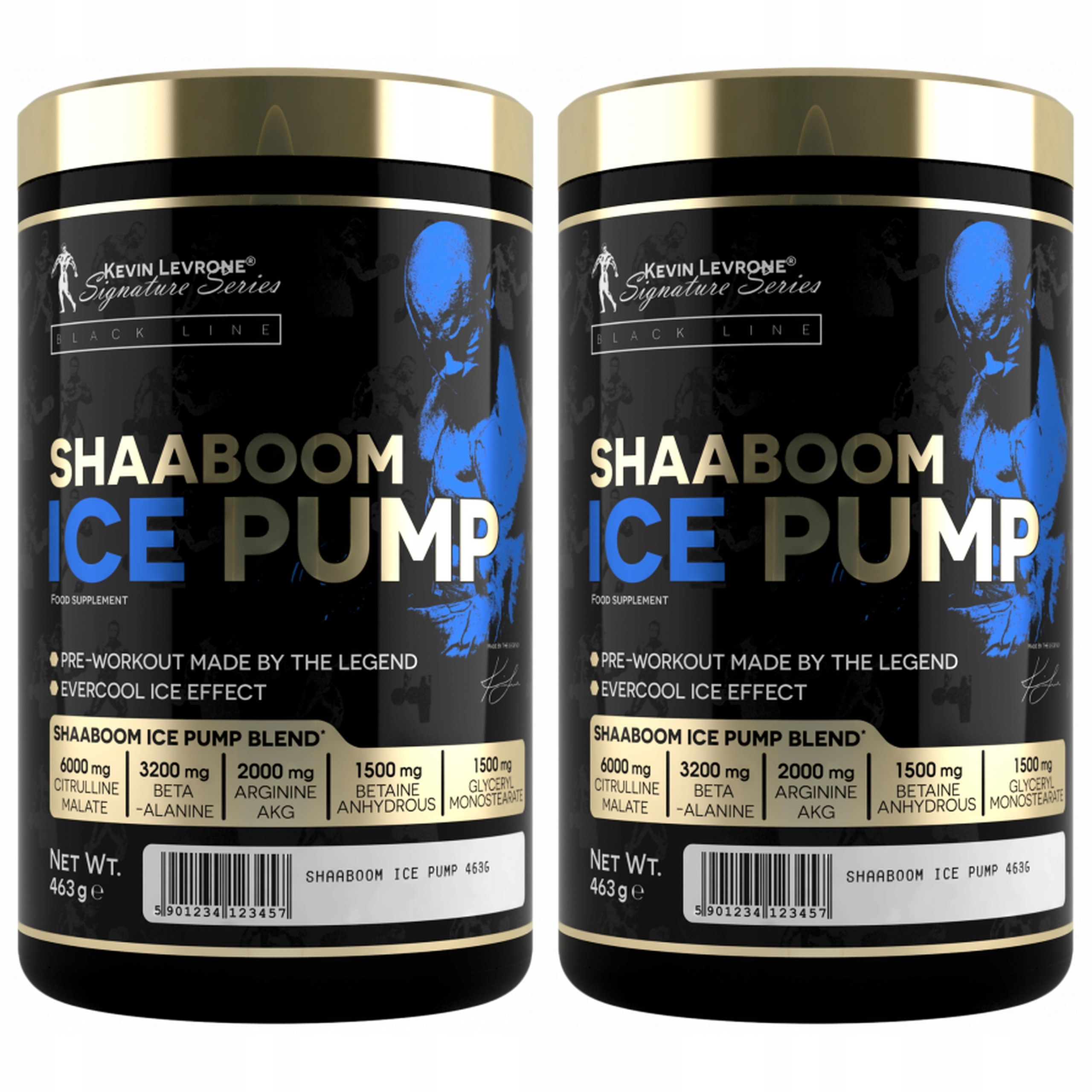 2x Kevin Levrone Shaboom Ice Pump 463g Citrulin Beta-alanin Aakg Energie