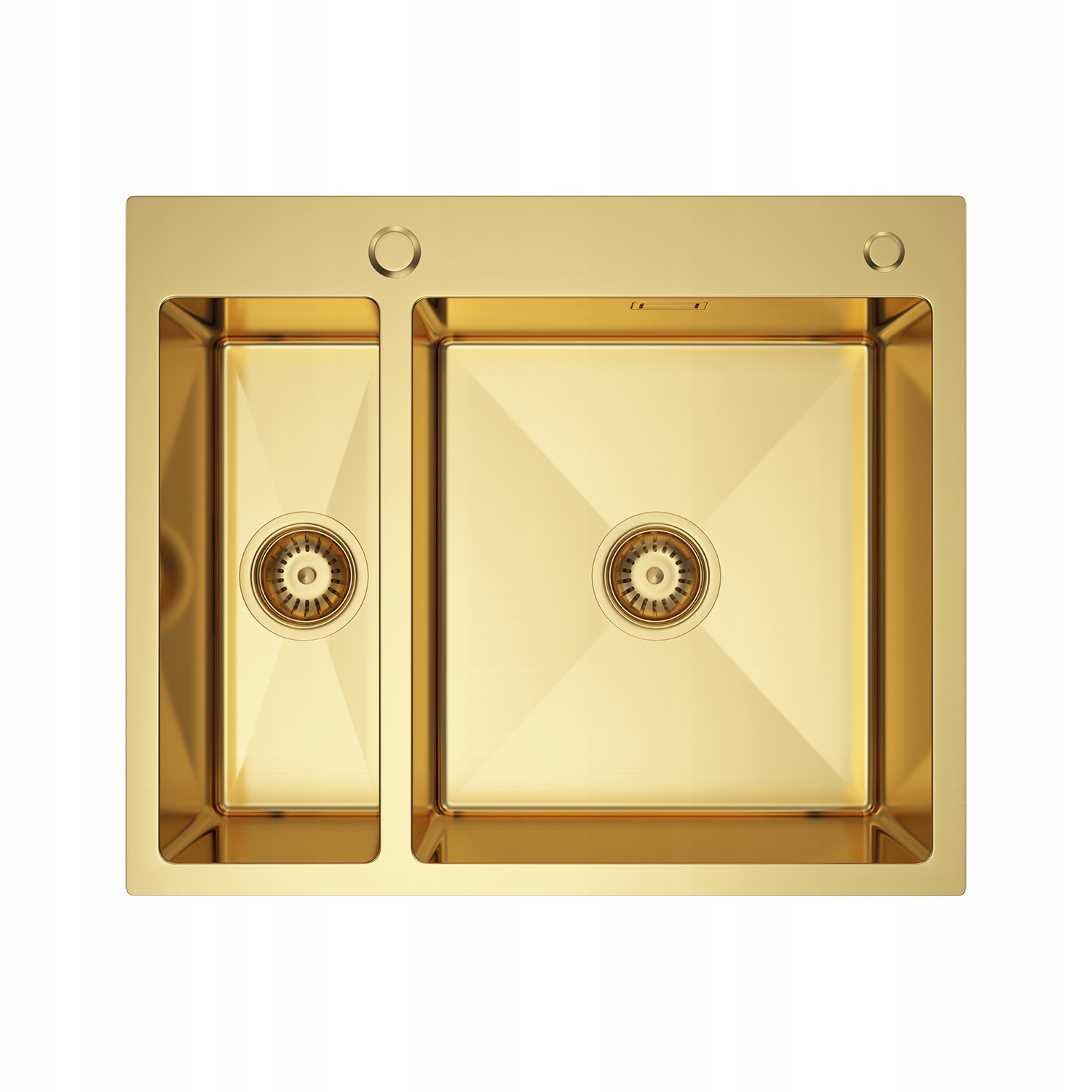 Kuchynský drez z ocele Gold Pvd polotomorový 61x51 cm so sifónom