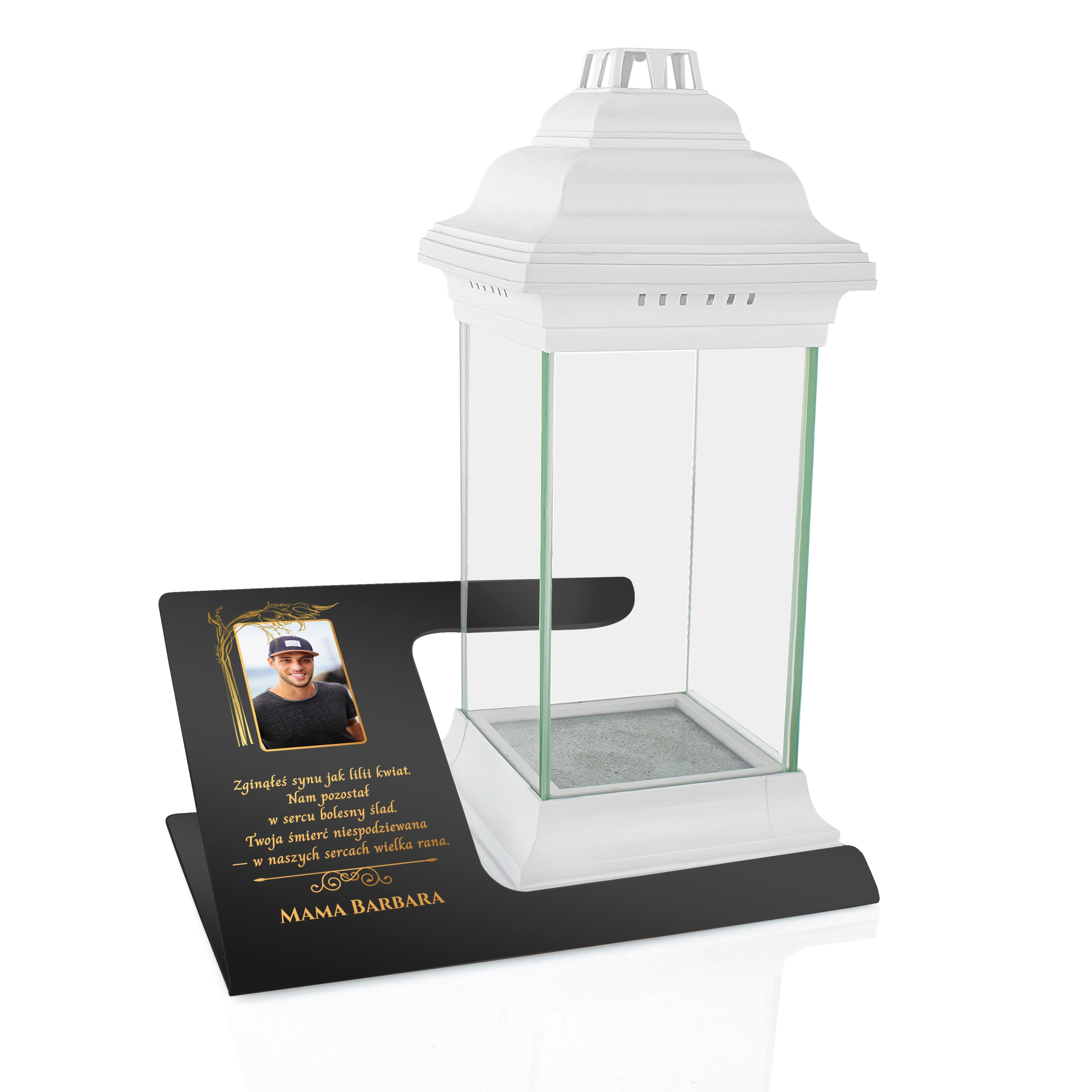 

Podstawka Grób Statuetka Znicz Dedykacja Lampion