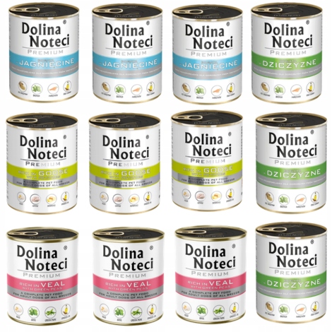 12 x 800 g Mokra karma dla psa Dolina Noteci Premium Mix smaków