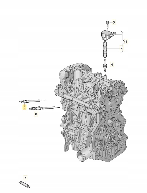 ŚWIECA ŻAROWA Z CZUJNIKIEM VW AUDI SEAT SKODA ORYGINAŁ VAG 03L905061L Producent części Volkswagen OE