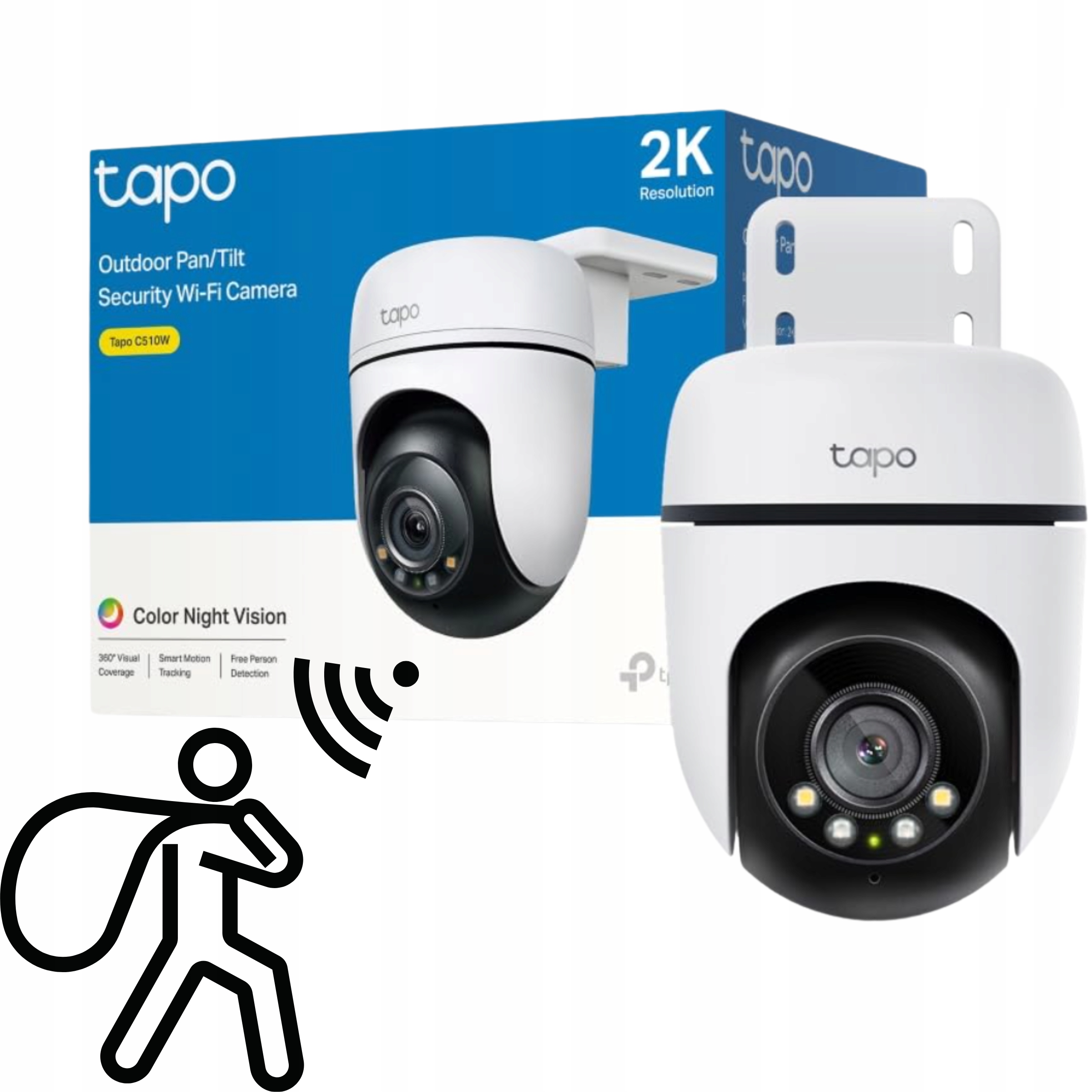 Kamera Zewnętrzna Tp-link Tapo C510W Wi-Fi Obrotowa FullHD Monitoring Noc