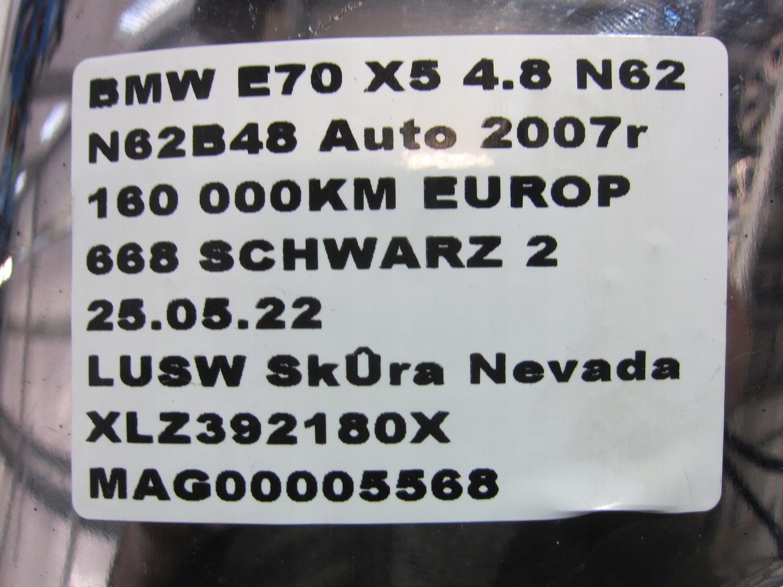 BMW E70 X5 NAKŁADKA WYDECHU CHROM CHROMOWANA Numer katalogowy oryginału KOŃCÓWKA